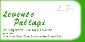 levente pallagi business card